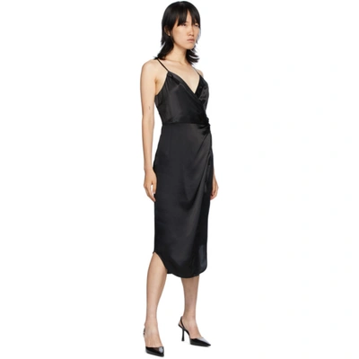 Shop Alexander Wang T Black Cami Twist Midi Dress In 001 Black