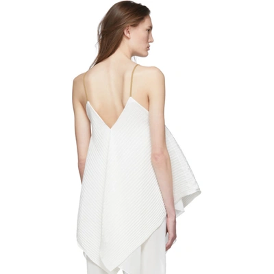 Shop Loewe White Pleated Tank Top In 2100 White
