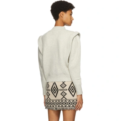 Shop Isabel Marant Étoile Grey Wool Meery Sweater In Light Grey