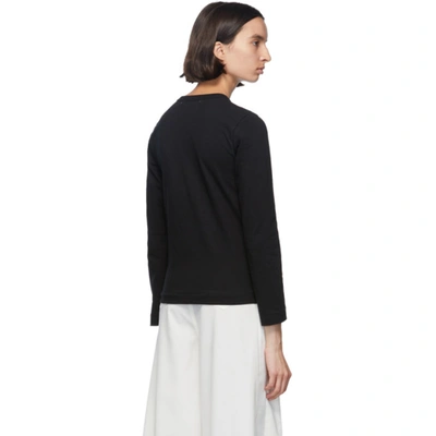 Shop Comme Des Garçons Play Black Heart Patch Long Sleeve T-shirt