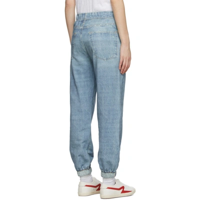 Shop Rag & Bone Blue French Terry Miramar Jeans In Glasshill