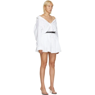 Shop Alexander Wang White Mini Shirt Dress