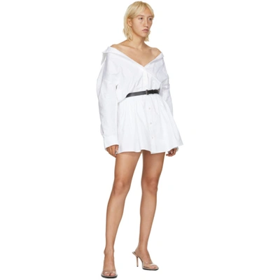 Shop Alexander Wang White Mini Shirt Dress