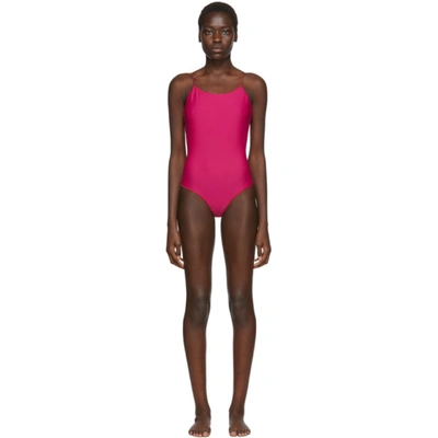 Shop Oseree Ssense Exclusive Pink One-piece Swimsuit In 74140 Magen