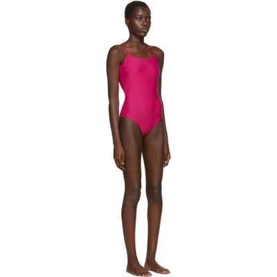 Shop Oseree Ssense Exclusive Pink One-piece Swimsuit In 74140 Magen