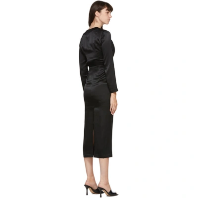 Shop Matériel Tbilisi Black V-neck Mid-length Dress