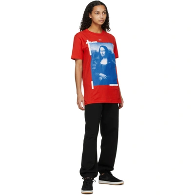 Shop Off-white Red Mona Lisa T-shirt