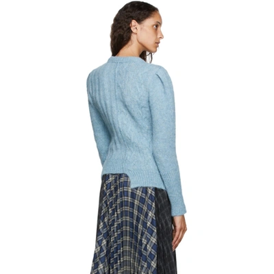 Shop Andersson Bell Blue Alpaca Puff Sleeve Rozi Sweater