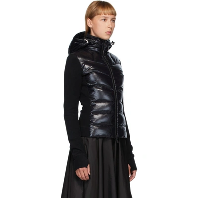 Shop Moncler Black Shiny Down Jacket In 999 Black