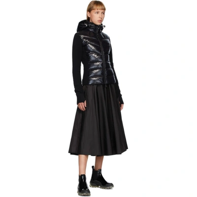 Shop Moncler Black Shiny Down Jacket In 999 Black