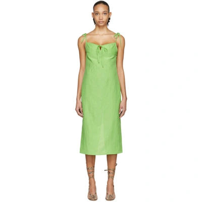 Shop Maryam Nassir Zadeh Green Serpentine Dress In 010 Lime