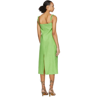 Shop Maryam Nassir Zadeh Green Serpentine Dress In 010 Lime