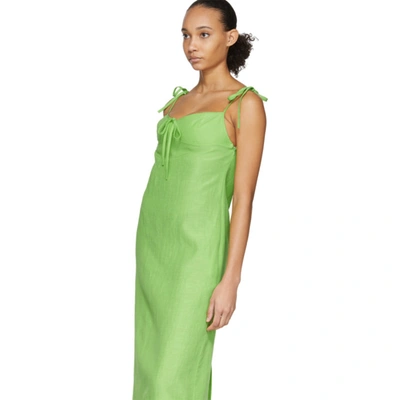 Shop Maryam Nassir Zadeh Green Serpentine Dress In 010 Lime