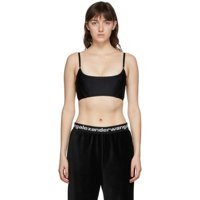 Shop Alexander Wang Black Corset Bra In 001 Black