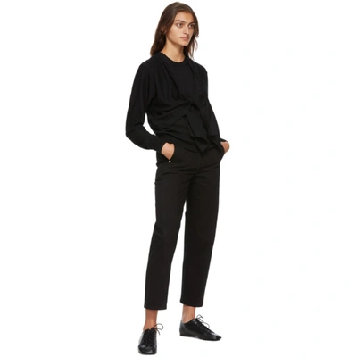 Shop Lemaire Black Merino Cardigan Sweater In 999 Black