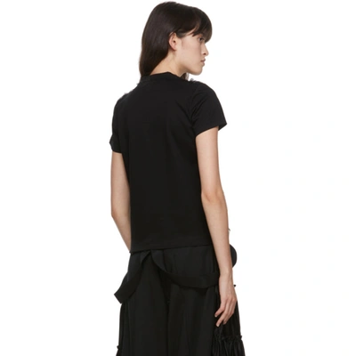 Shop Noir Kei Ninomiya Black Tulle Vertical Belt T-shirt In 1 Black