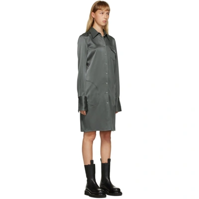 Shop Peter Do Ssense Exclusive Grey Long Shirt Dress