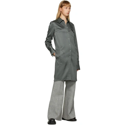 Shop Peter Do Ssense Exclusive Grey Long Shirt Dress