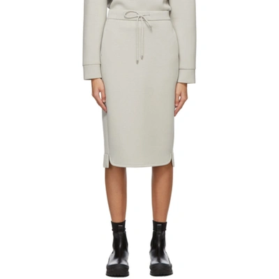 Shop Max Mara Leisure Grey Ozioso Mid-length Skirt In 004 Ltegrey