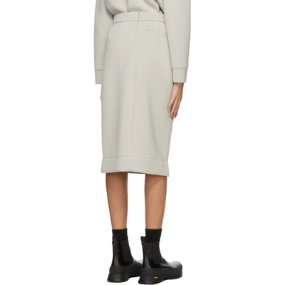 Shop Max Mara Leisure Grey Ozioso Mid-length Skirt In 004 Ltegrey
