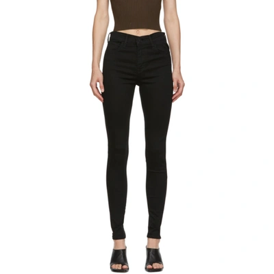 Shop Levi's Black 720 High Rise Super Skinny Jeans In Black Galax