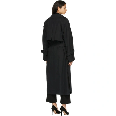 Shop Totême Black Techno Trench Coat In 200 Black