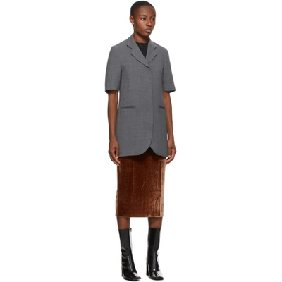 Shop Georgia Alice Ssense Exclusive Grey Boy Mini Dress In Charcoal