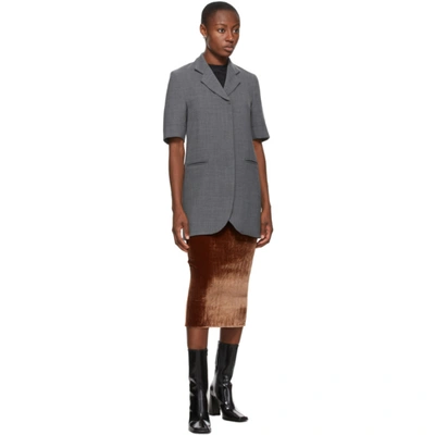 Shop Georgia Alice Ssense Exclusive Grey Boy Mini Dress In Charcoal