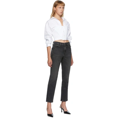 Shop Alexander Wang White Tucked Bustier Shirt In 100 White