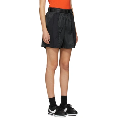 Shop Nike Black Woven Swoosh Shorts In 010 Black