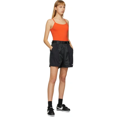 Shop Nike Black Woven Swoosh Shorts In 010 Black