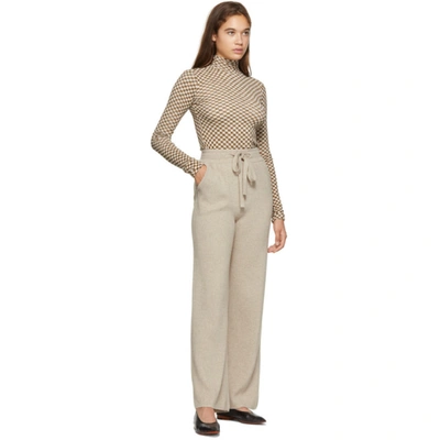 Shop Nanushka Beige Wool Oni Lounge Pants