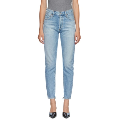 Shop Citizens Of Humanity Blue Liya Classic Fit Jeans In Soundtrack