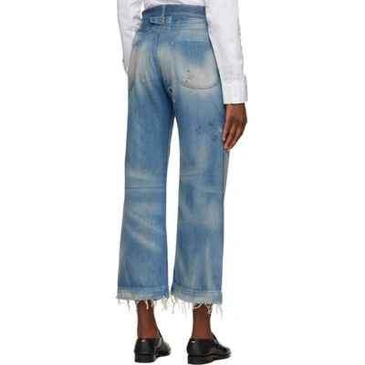 Shop Maison Margiela Blue Worn Out Jeans In 962 Blue