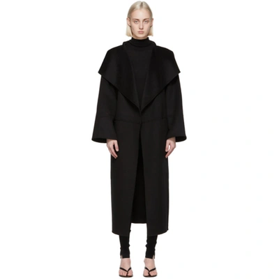 Shop Totême Black Wool Cashmere Annecy Coat In 200 Black