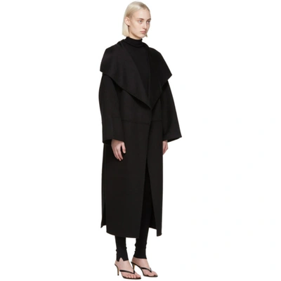 Shop Totême Black Wool Cashmere Annecy Coat In 200 Black