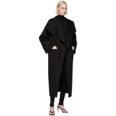 Shop Totême Black Wool Cashmere Annecy Coat In 200 Black