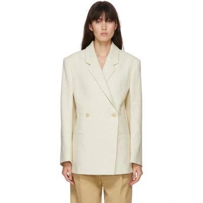 Shop Totême Off-white Loreo Blazer In 170 Eggshel