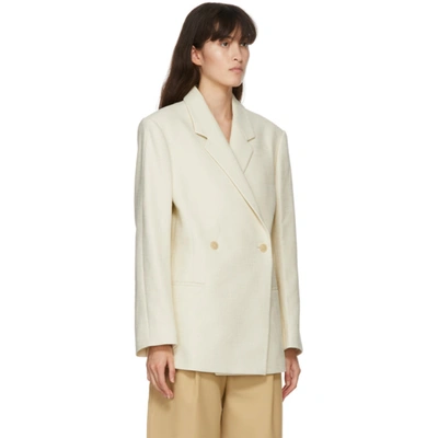 Shop Totême Off-white Loreo Blazer In 170 Eggshel