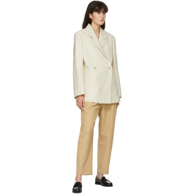 Shop Totême Off-white Loreo Blazer In 170 Eggshel