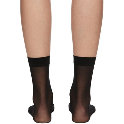 Shop Wolford Black Individual 10 Ankle-high Socks In 7005 Black