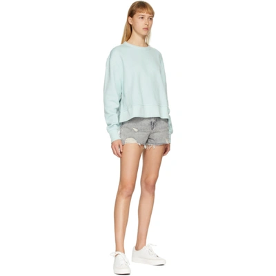 Shop Rag & Bone Rag And Bone Blue Frankie Side Zip Sweater In 450 Snowbls