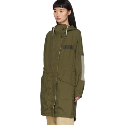 Shop Yves Salomon Green Arm Patch Parka In B2211 Beetl