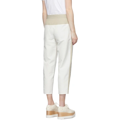 Shop Stella Mccartney Off-white & White Cropped Amanda Trousers In 9200 Cream