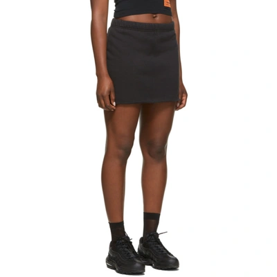 Shop Heron Preston Black Fleece Miniskirt