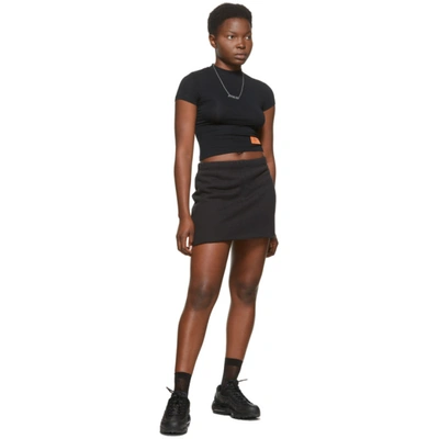 Shop Heron Preston Black Fleece Miniskirt