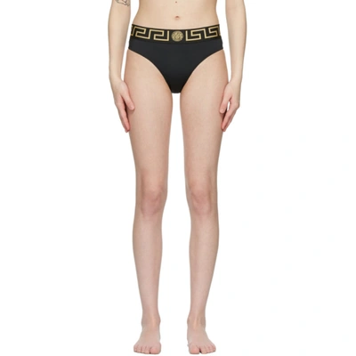 VERSACE UNDERWEAR 黑色 GRECA BORDER 比基尼泳裤