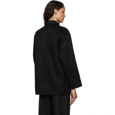 Shop Arch The Ssense Exclusive Black Silk & Cashmere Jacket