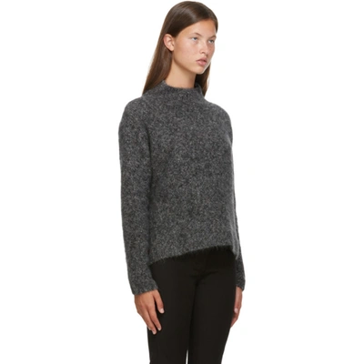 Shop Max Mara Grey Mohair Ciad Turtleneck In 001 Black