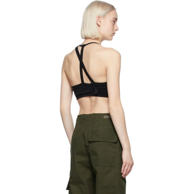 Shop Helmut Lang Black Asymmetric Bra Tank Top In 1 Black